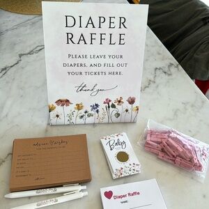Bundle of Baby shower decorations and game supplies